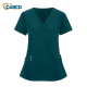 Women medical scrub pants with elastic waistband